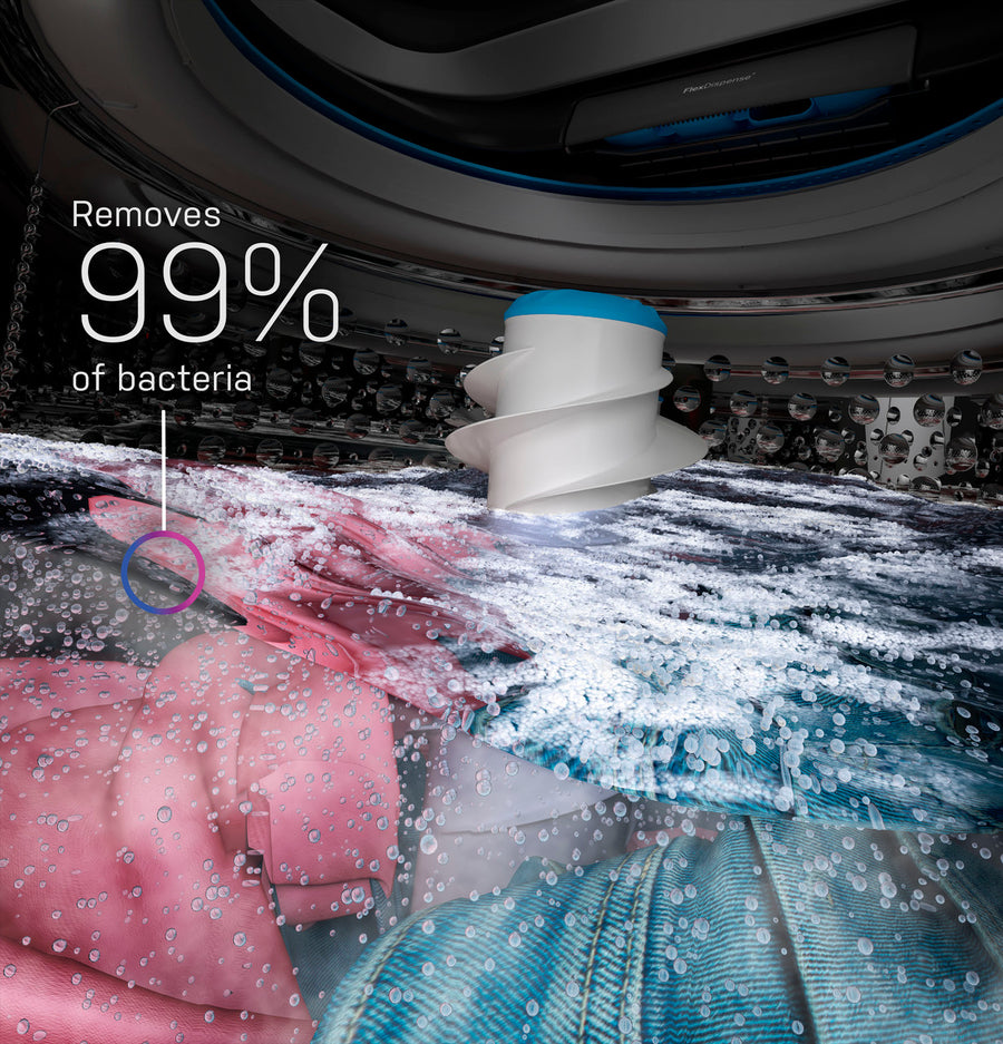 GE Profile™ ENERGY STAR® 5.0 cu. ft. Capacity Washer with Smarter Wash Technology and FlexDispense™ 22134SD243 - PTW600BPRDG - Scratch & Dent (Minor)
