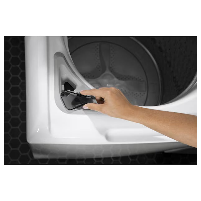 GE® 5.0 cu. ft. Capacity Smart Washer with Stainless Steel Basket in White GTW750CSLWS - Certified Refurbished