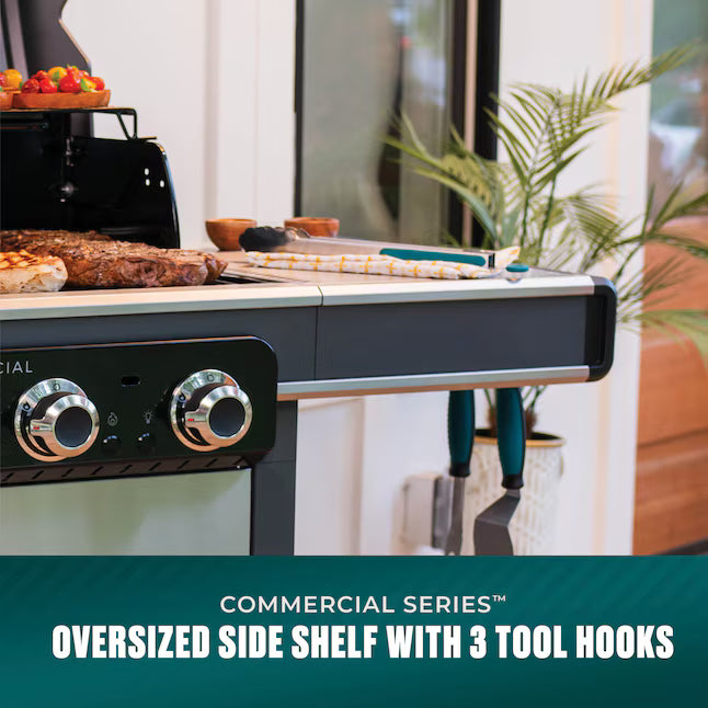 Charbroil® Commercial Series™ 4 Burner Gas Grill & Griddle in Stainless Steel 463263924 - Scratch & Dent (Moderate)