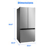 Midea 18 cu. ft. 30" Wide French Door Refrigerator in Stainless Steel 3SD891 - MRF18B4AST - Scratch & Dent (Minor)