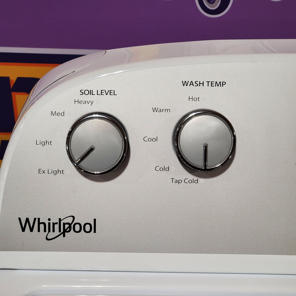 Whirlpool Top Load 3.8 Cu. Ft. Washer with Removable Agitator in White 24SD25 - WTW4957PW - Scratch & Dent (Minor)