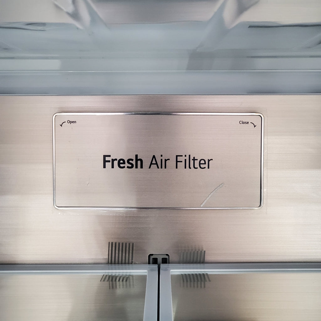 LG 29 cu. ft. Smart Standard-Depth MAX™ 4-Door French Door Refrigerator with Full-Convert Drawer™ in Print Proof Stainless Steel 22SD033 - LF29H8330S - Open Box