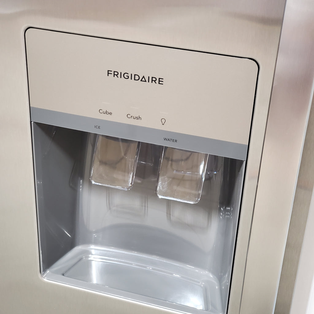 Frigidaire 25.6-cu ft ENERGY STAR Side-by-Side Refrigerator with Ice Maker in Fingerprint Resistant Stainless Steel 3SD766 - FRSS26L3AF - Open Box