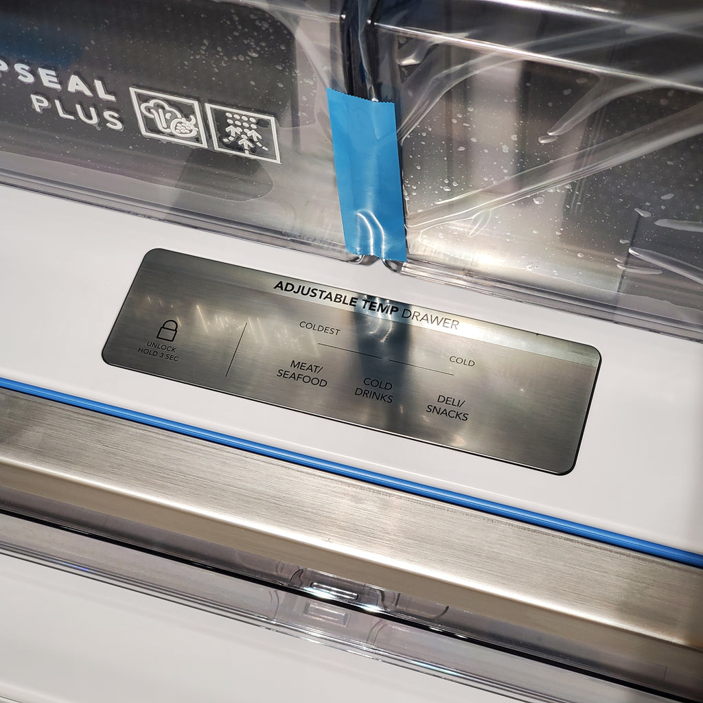 Pictures of Frigidaire Counter-Depth Professional ENERGY STAR 22.6 Cu. Ft. French Door with CrispSeal® Plus Crispers with Auto Humidity 4SD447 - PRFC2383AF - Scratch & Dent (Moderate) - Neu Appliance Outlet - Discount Appliance Outlet in Austin, Tx