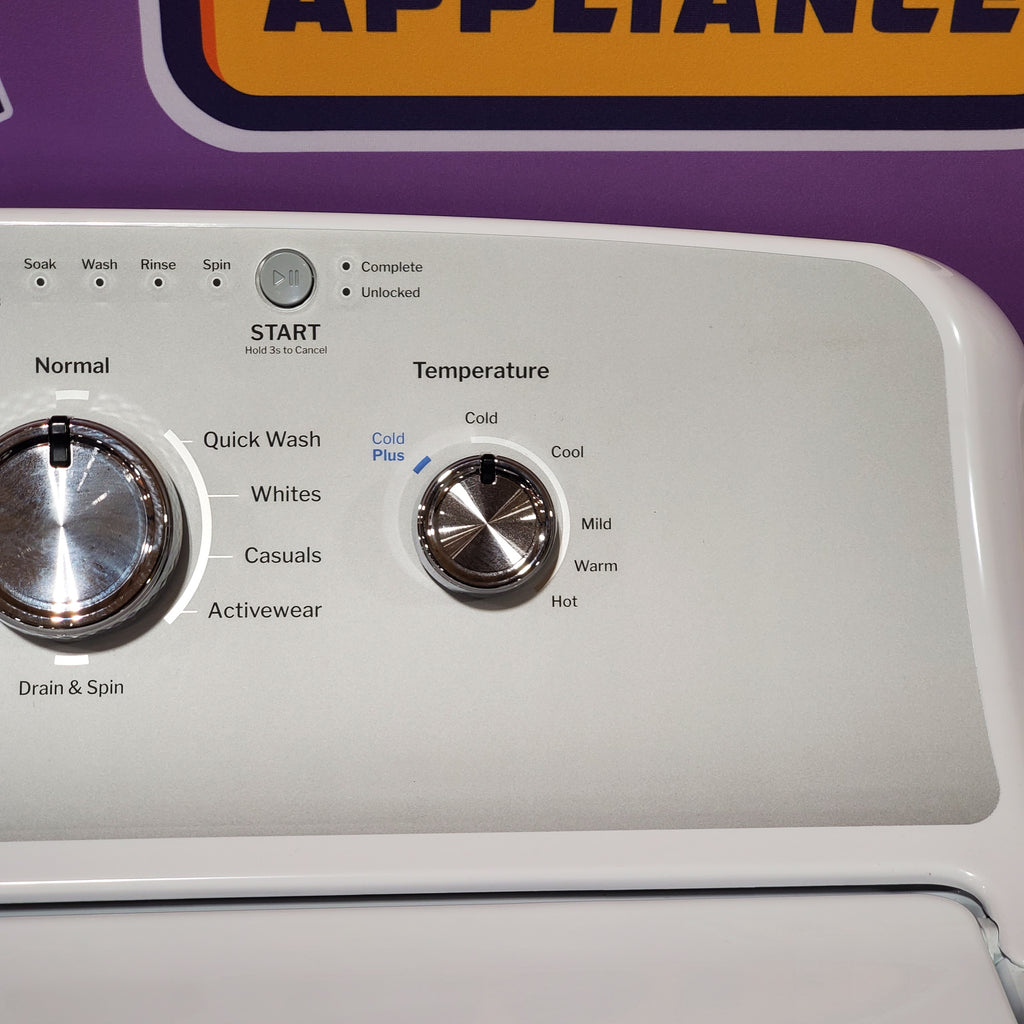 GE® 4.3 cu. ft. Capacity Washer with Stainless Steel Basket GTW385ASWWS - Certified Refurbished and GE® 7.2 cu. ft. Capacity Electric Dryer with Up To 120 ft. Venting and Reversible Door 16081 - GTD38EASWWS - Certified Refurbished