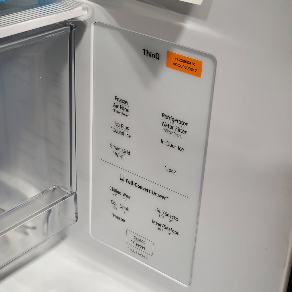 LG 29 cu. ft. Smart Standard-Depth MAX™ 4-Door French Door Refrigerator with Full-Convert Drawer™ in Print Proof Stainless Steel 5SD271 - LF29H8330S - Scratch & Dent (Moderate)