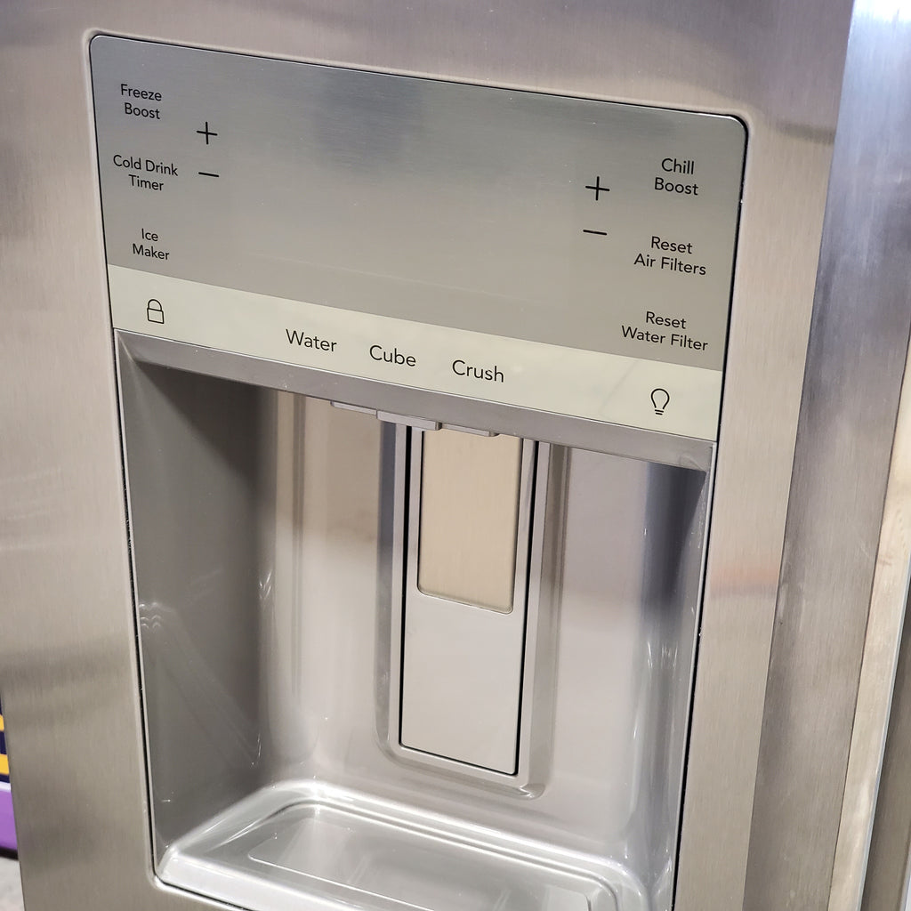Frigidaire 22.3-cu ft Counter-depth Side-by-Side Refrigerator with Ice Maker (Fingerprint Resistant Stainless Steel) ENERGY STAR 4SD455 - GRSC2352AF - Scratch & Dent (Minor)
