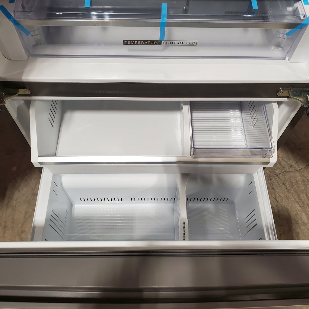 Pictures of Whirlpool Counter-Depth 23.4-cu ft 3 -Door Refrigerator with Dual Ice Maker with Water and Ice Dispenser 22SD032 - WRFC5236RZ - Scratch & Dent (Minor) - Neu Appliance Outlet - Discount Appliance Outlet in Austin, Tx