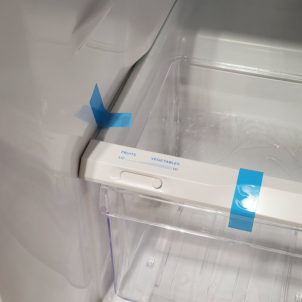 Frigidaire Top Freezer 18 Cu. Ft. Capacity Refrigerator with Spacious Interior Storage and Bright LED Lighting in White 3SD1058 - FFHT1822UW - Scratch and Dent (Minor)