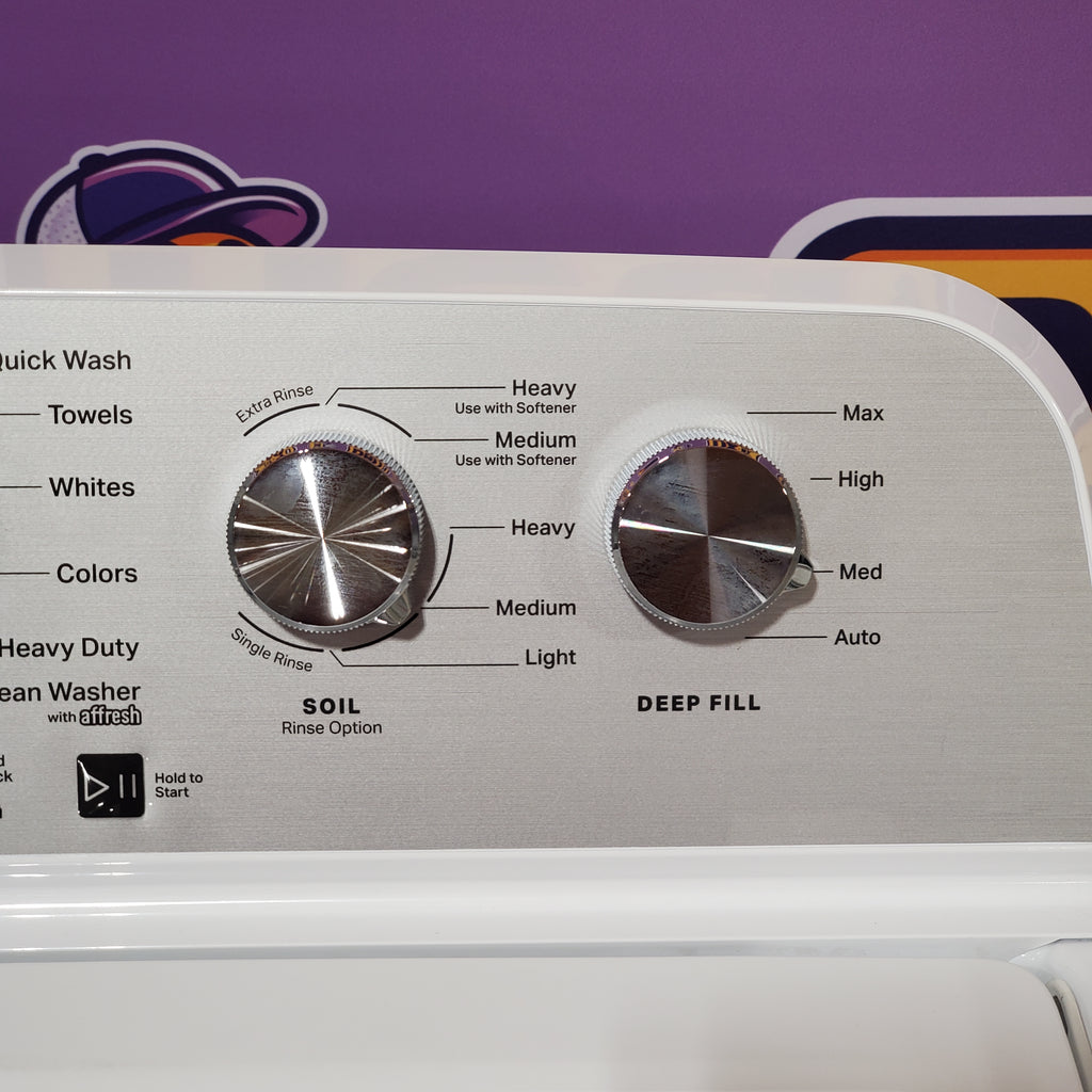 Pictures of Maytag Top Load 4.7 cu. ft. Agitator Washer with Extra Power and Deep Fill Option MVW5435PW - Open Box and MayTag 7.0 cu. ft. Top Load Electric Wrinkle Prevent Dryer 16090 - MED4500MW - Scratch & Dent (Minor) - Neu Appliance Outlet - Discount Appliance Outlet in Austin, Tx