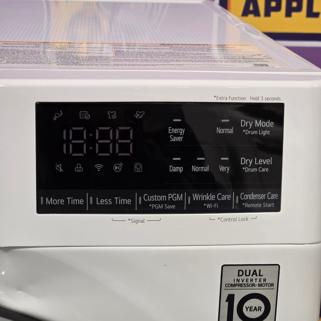 Pictures of LG 2.4 cu.ft. Compact Front Load Washer with Built-In Intelligence WM1455HWA - Scratch & Dent (Minor) and LG 4.2 cu.ft. Smart wi-fi Enabled Compact Front Load Dryer with Dual Inverter HeatPump™ Technology 16215 - DLHC1455W - Open Box - Neu Appliance Outlet - Discount Appliance Outlet in Austin, Tx
