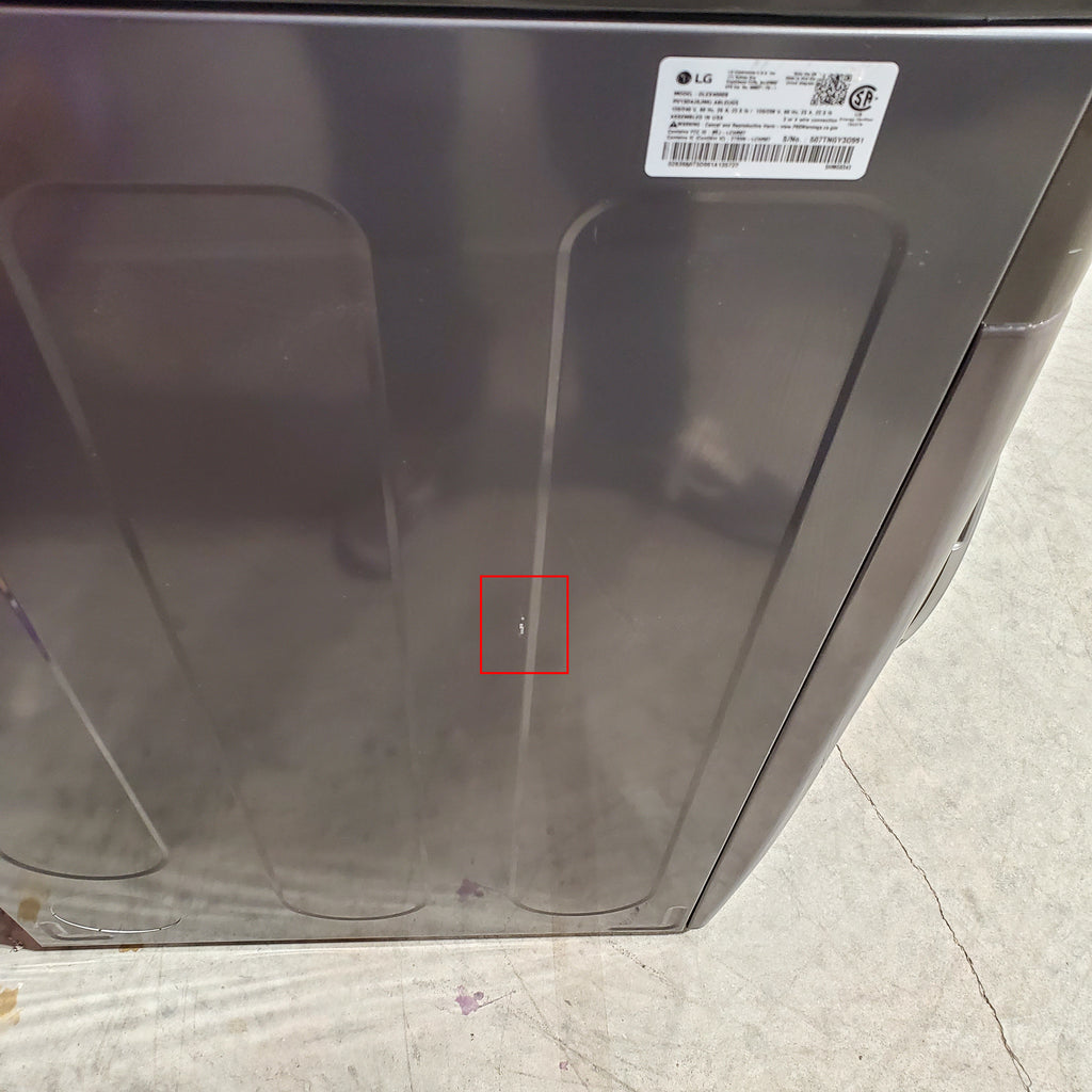 Pictures of LG Black Steel Smart Wi-Fi Enabled Front Load Electric 7.4 Cu. Ft. Dryer with TurboSteam and Built-In Intelligence 3SD879 - DLEX4000B - Scratch & Dent (Moderate) - Neu Appliance Outlet - Discount Appliance Outlet in Austin, Tx