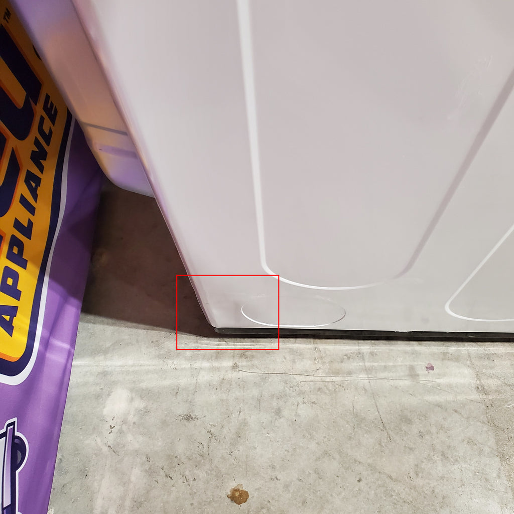 LG 7.3 cu. ft. Ultra Large High Efficiency Electric Dryer in White 24SD04 - DLE7000W - Scratch & Dent (Minor)