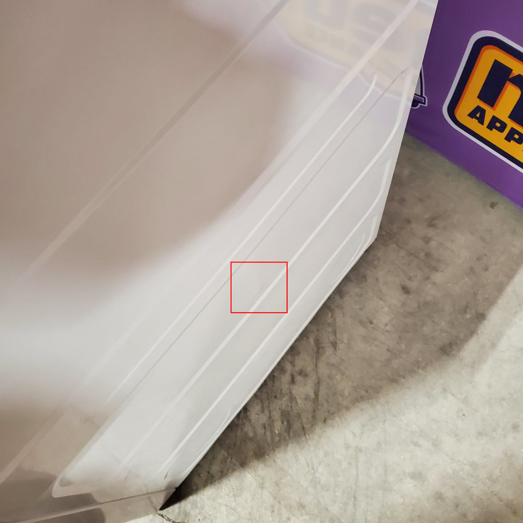 Pictures of Hotpoint® 4.0 cu. ft. Capacity Washer with Cold Plus and Water Level Control HTW265ASWWW - Scratch & Dent (Moderate) and Hotpoint® 6.2 cu. ft. vented Electric Dryer with Auto Dry 16101 - HTX26EASWWW - Scratch & Dent (Minor) - Neu Appliance Outlet - Discount Appliance Outlet in Austin, Tx