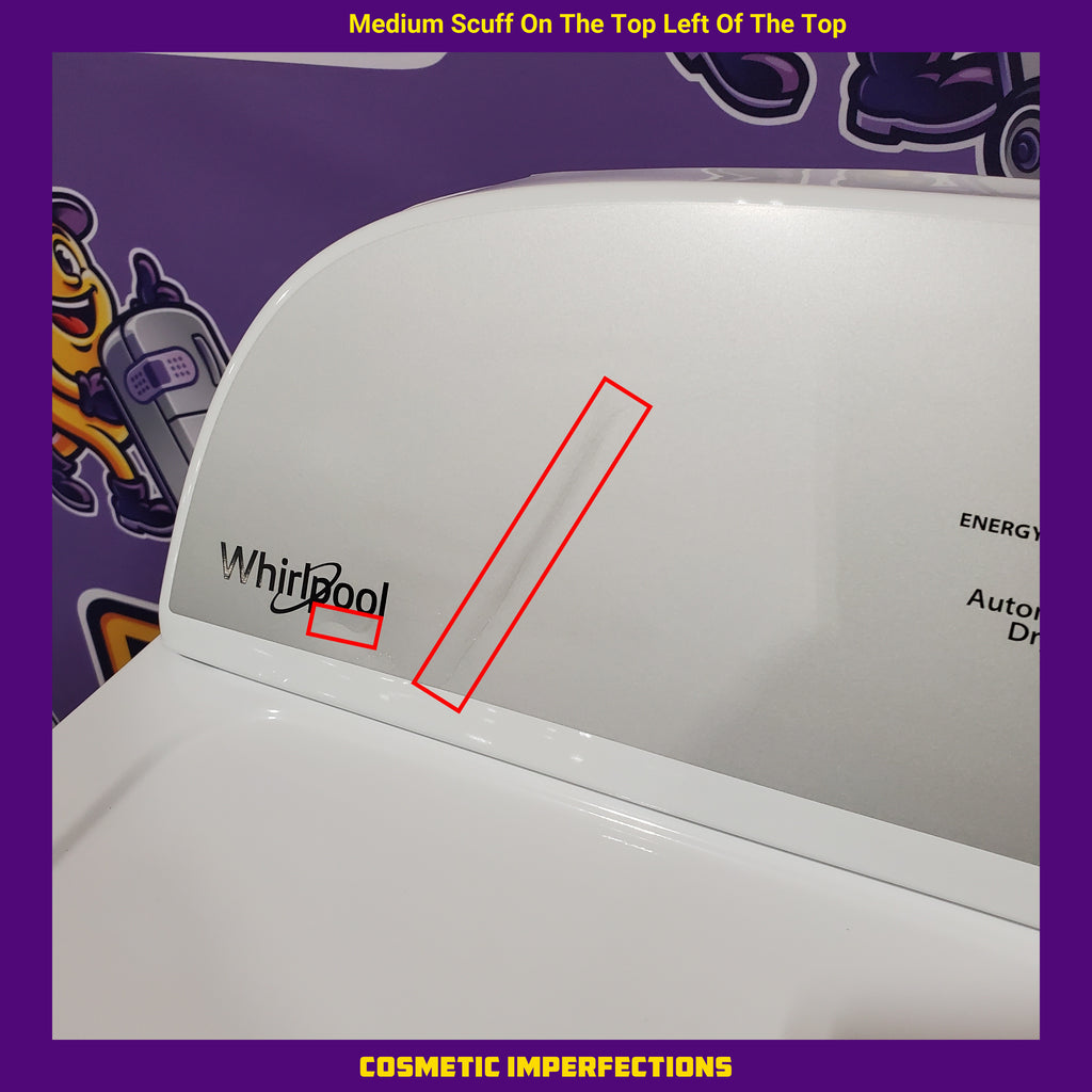 Whirlpool White Electric Extra Large 7.0 Cu. Ft. Dryer with Wrinkle Shield 22221438 - WED4815EW - Scratch & Dent (Moderate)