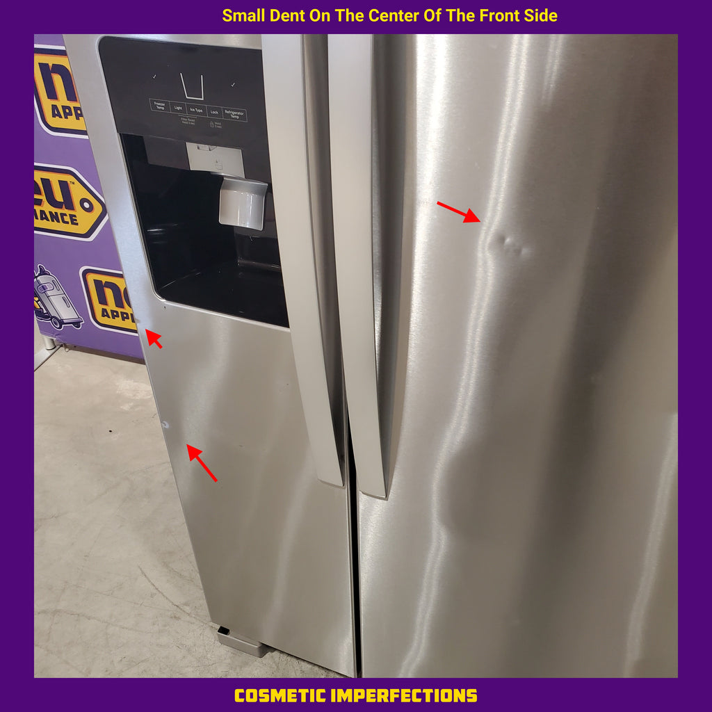 Pictures of 33 in. Wide Fingerprint-Resistant Stainless Steel Whirlpool 21.4 cu. ft. Side by Side Refrigerator with In Door Ice and Water Dispenser WRS321SDHZ - Certified Refurbished - Neu Appliance Outlet - Discount Appliance Outlet in Austin, Tx