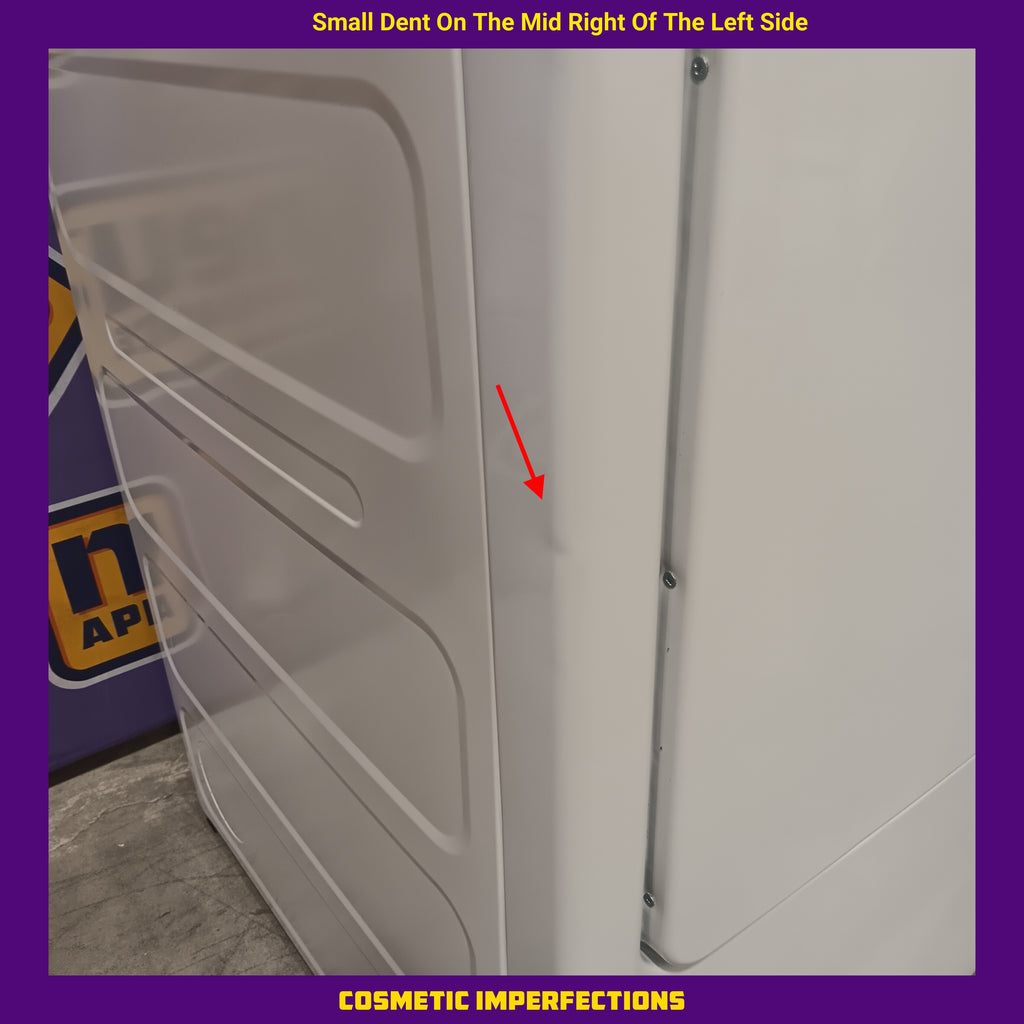 Hotpoint® 4.0 cu. ft. Capacity Washer with Cold Plus and Water Level Control HTW265ASWWW - Open Box and Hotpoint 6.2 cu. ft. Capacity Electric Dryer with Up To 120 ft. Venting and Shallow Depth 16183 - HTX26EASWWW - Scratch & Dent (Moderate)