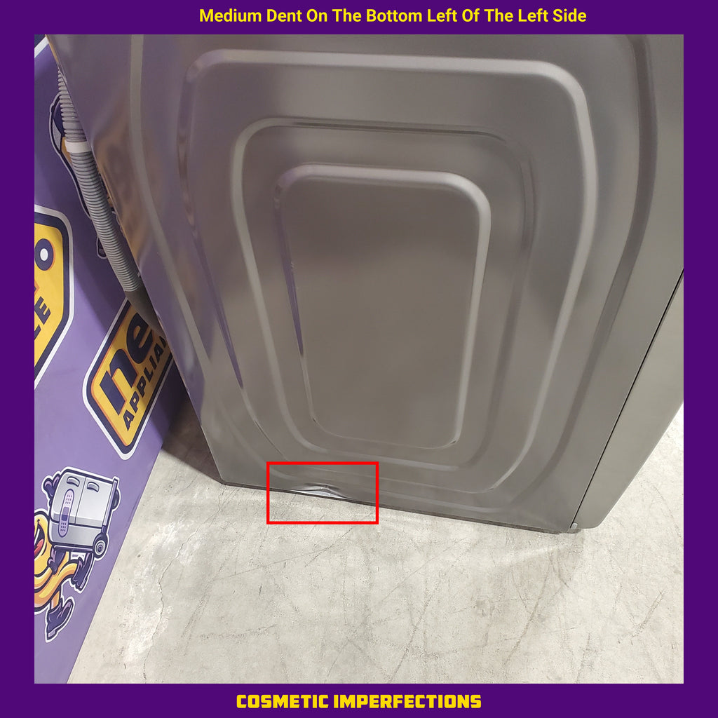 Samsung 4.5 cu. ft. Large Capacity Smart Front Load Washer with Super Speed Wash in Platinum WF45B6300AP - Scratch & Dent (Minor) and Samsung 7.5 cu. ft. Front Load Electric Dryer with Steam 16135 - DVE45B6300P - Scratch & Dent (Minor)