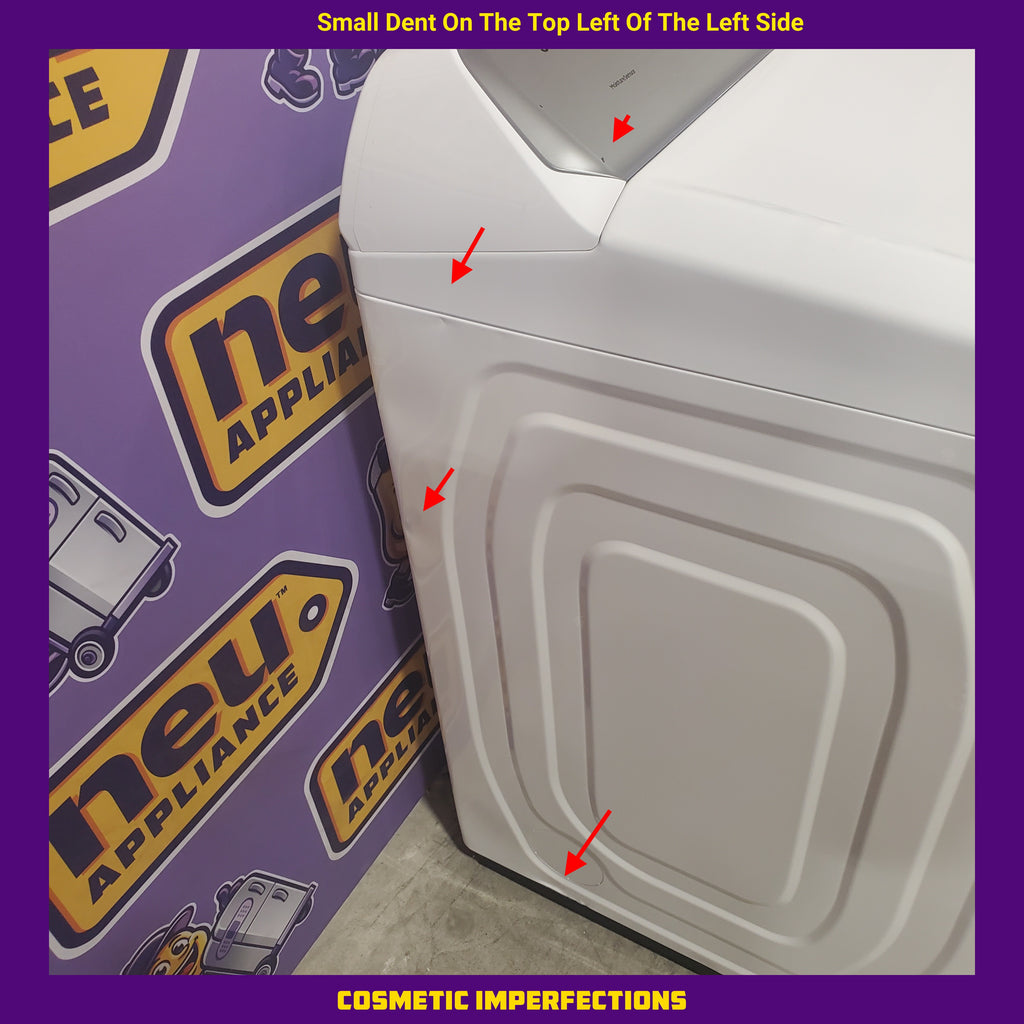 Samsung White Top Load 5.0 Cu. Ft. Washer with Active Water Jet WA50R5200AW - Certified Refurbished and Samsung White Electric 7.4 Cu. Ft. Dryer with Sensor Dry 16085 - DVE50R5200W - Certified Refurbished