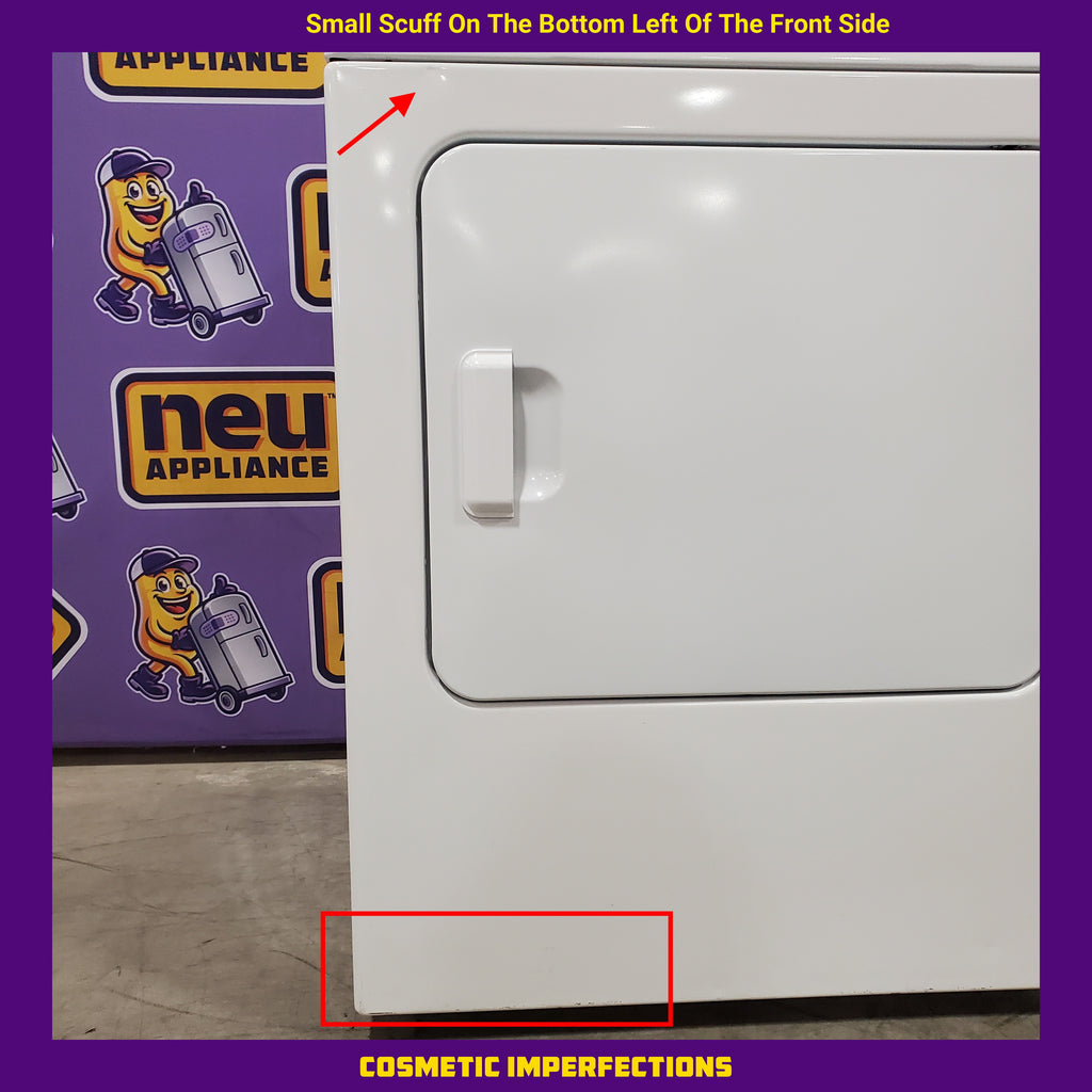 Pictures of Maytag Top Load 4.8 cu ft Washer with Deep Fill and Slow-Close Glass Lid MVW6200KW - Scratch & Dent (Minor) and Maytag 7.0 cu ft Electric Dryer with Moisture Sensing and Quick Dry Cycle 16191 - MED6200KW - Scratch & Dent (Moderate) - Neu Appliance Outlet - Discount Appliance Outlet in Austin, Tx