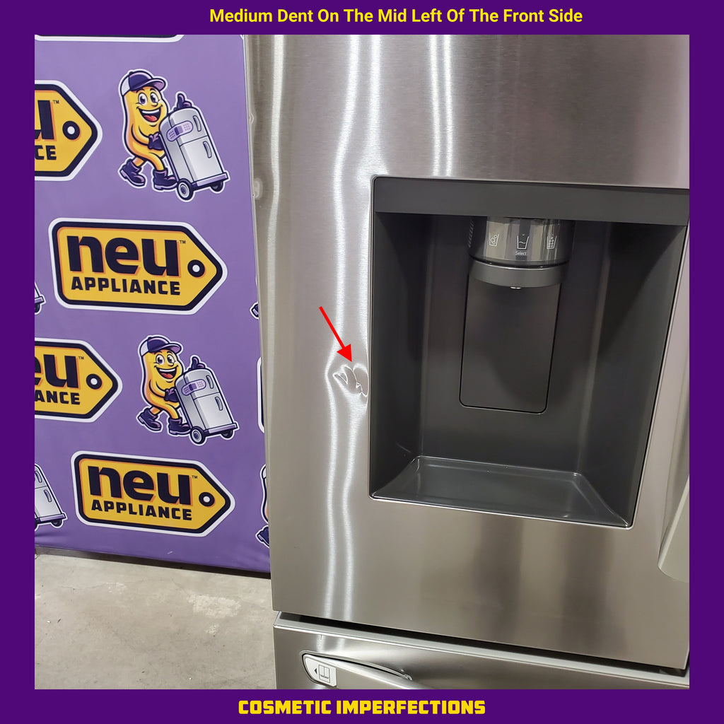 Pictures of LG 26 cu ft ENERGY STAR Counter-Depth Smart French Door Refrigerator in Fingerprint Resistant Stainless Steel with Dual Ice Maker 31135SD254 - LRFXC2606S - Scratch & Dent (Major) - Neu Appliance Outlet - Discount Appliance Outlet in Austin, Tx