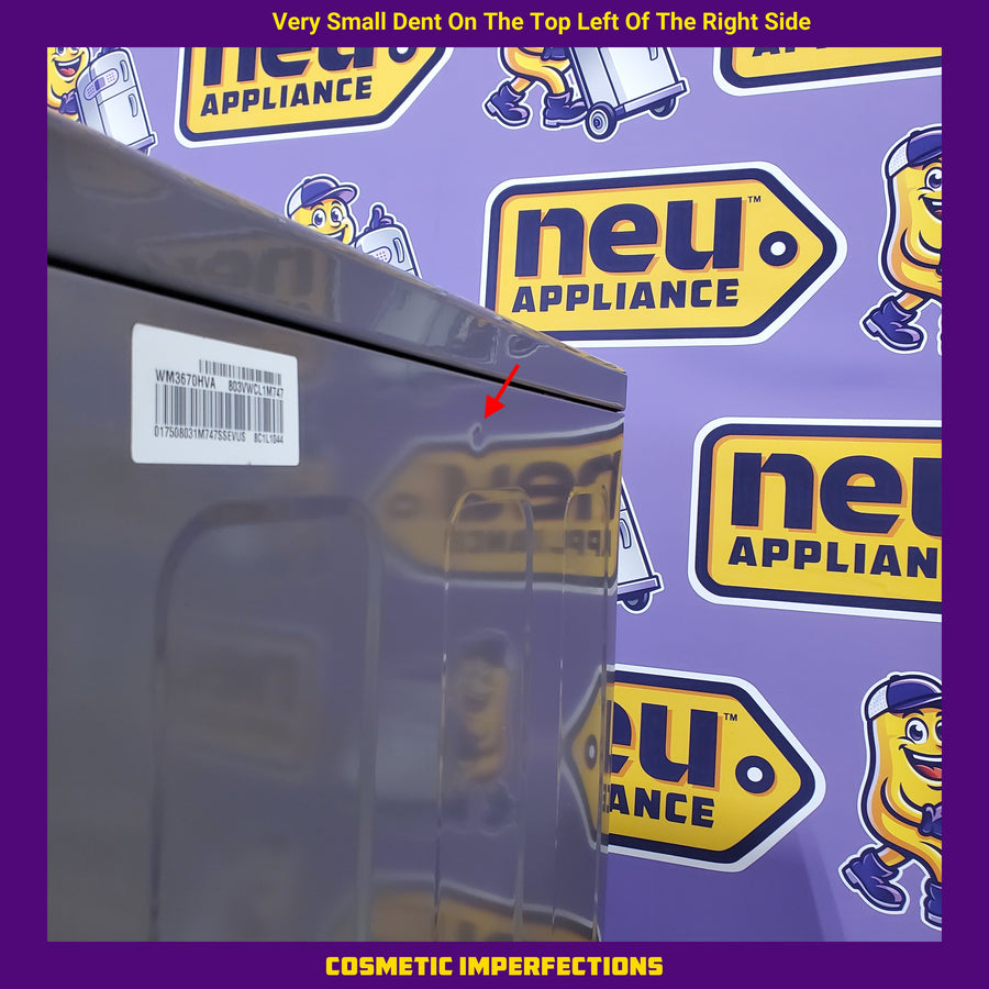 LG 4.5 cu. ft. Ultra Large Capacity Front Load Washer with Steam Technology in White 05121CR83 - WM3670HVA - Scratch & Dent (Moderate)