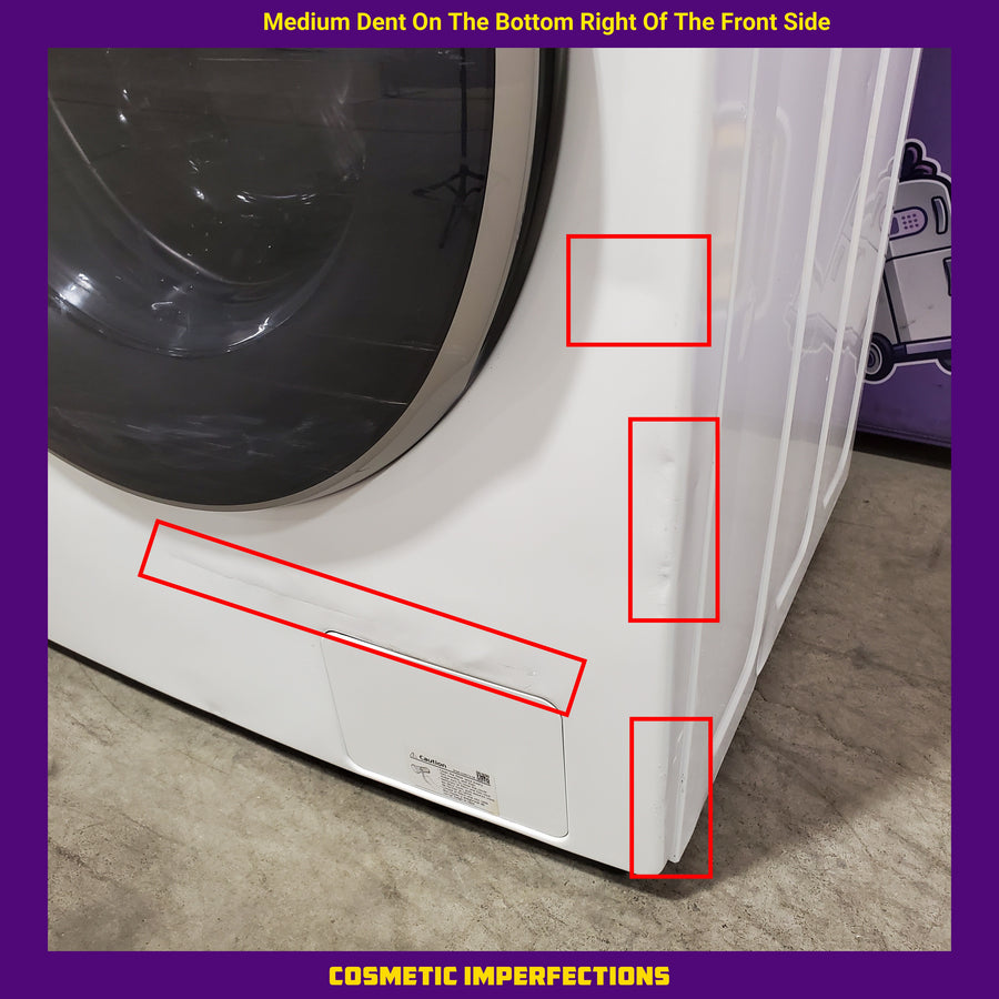 Samsung 24 in. 2.5 cu. ft. Compact Front Load Washer in White with AI Smart Dial and Super Speed Wash 251313SD1072 - WW25B6900AW - Scratch & Dent (Major)