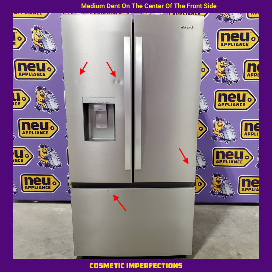 Whirlpool French Door Refrigerator in Fingerprint Resistant Stainless Finish with In-Door Water and Ice Maker - 30 cu. ft. 22132SD136 - WRFF3536SZ - Scratch & Dent (Moderate)