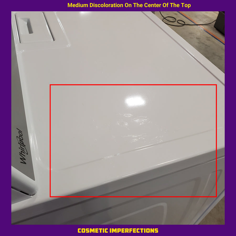 Whirlpool White Electric Extra Large 7.0 Cu. Ft. Dryer with Wrinkle Shield  22137SD370 - WED4815EW - Scratch & Dent (Moderate)