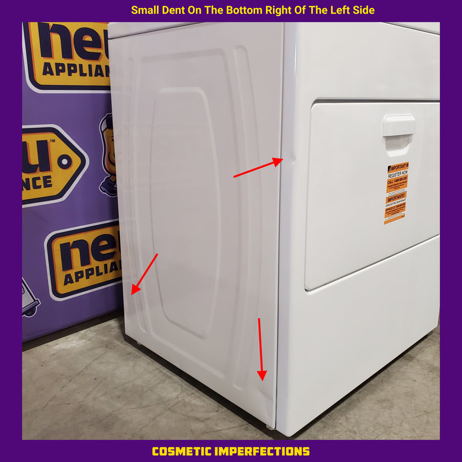 Whirlpool 3.8–3.9 Cu. Ft. Top Load Washer with 2 in 1 Removable Agitator and Soil Level Selection WTW4957PW - Scratch & Dent (Minor) and Whirlpool White Electric 7.0 Cu. Ft. Dryer with Auto Dry 16186 - WED4950HW - Scratch & Dent (Minor)