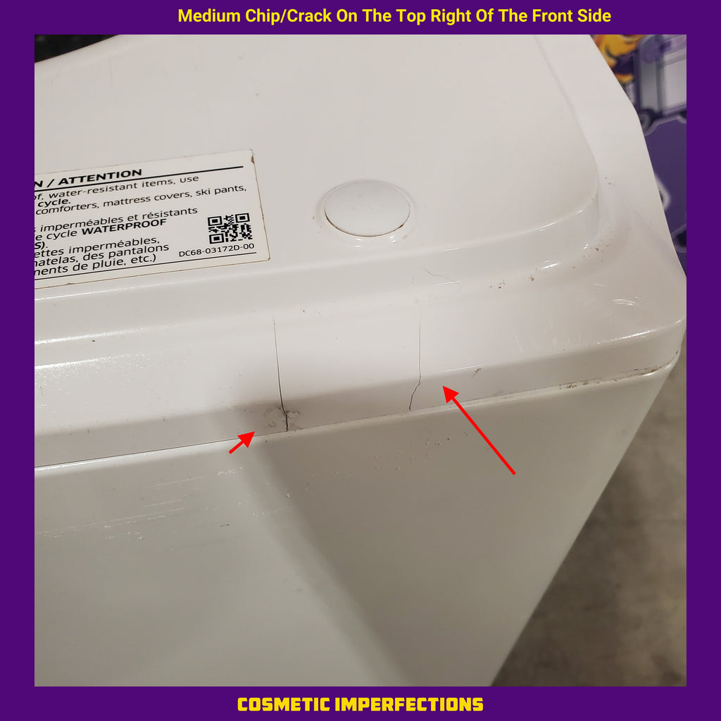 Samsung White Top Load 5.0 Cu. Ft. Washer with Active Water Jet WA50R5200AW - Certified Refurbished and Samsung White Electric 7.4 Cu. Ft. Dryer with Sensor Dry 16085 - DVE50R5200W - Certified Refurbished