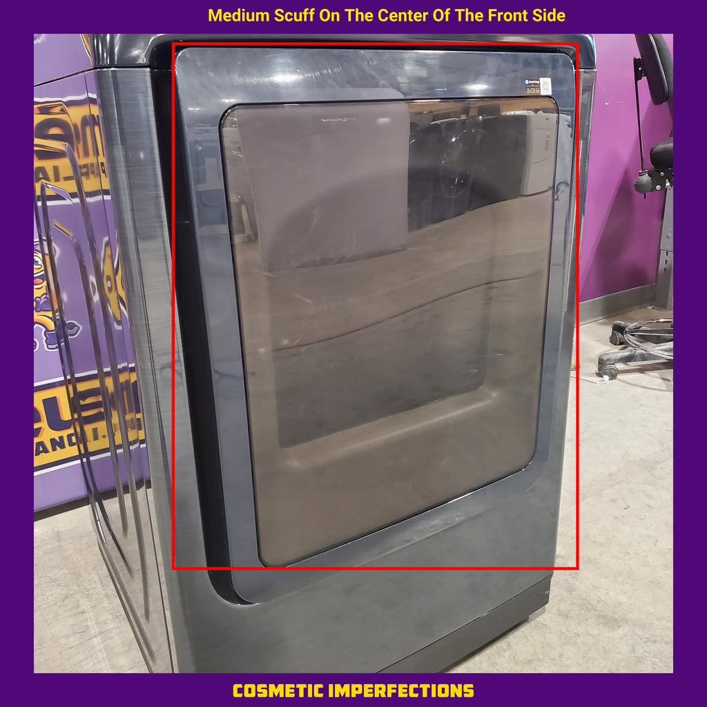 Pictures of Samsung Brushed Navy Blue 7.4 cu. ft. Smart Vented Electric Dryer with Pet Care Dry and Steam Sanitize+ 6SD106 - DVE54CG7150D - Scratch & Dent (Moderate) - Neu Appliance Outlet - Discount Appliance Outlet in Austin, Tx