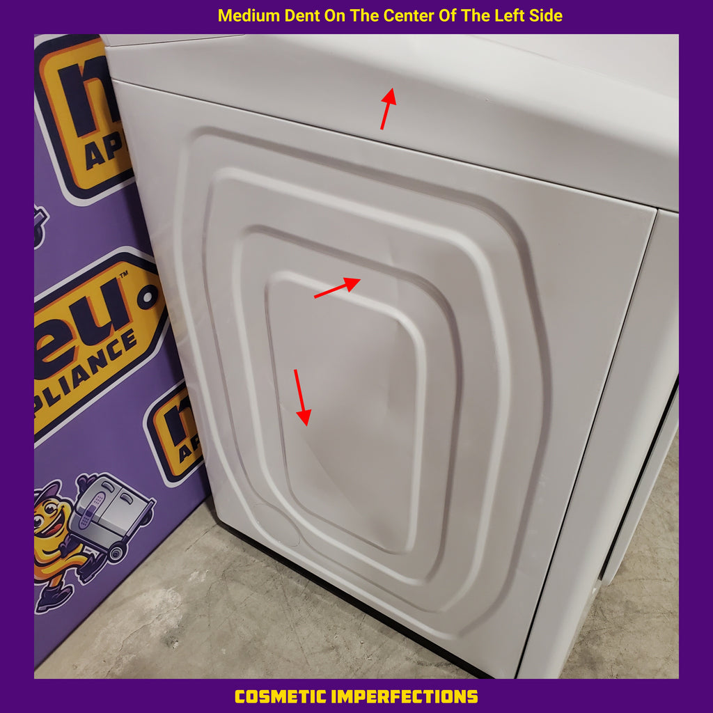 Samsung White Top Load 5.4 Cu. Ft. Washer with Active Water Jet WA50R5200AW/US - Certified Refurbished and Samsung White 7.4 cu. ft. Electric Dryer in White with Steam Sanitize+ DVE54R7200W/A3 - Certified Refurbished