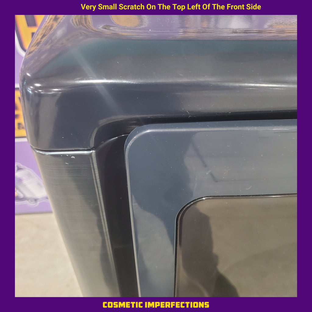 Pictures of Samsung Black Stainless Steel 5.0 Cu. Ft. Washer with SuperSpeed and Active WaterJet WA50R5400AV - Certified Refurbished and Samsung Brushed Navy Electric 7.4 Cu. Ft. Dryer with PetCare Dry and Steam Sanitize+ DVE54CG7150D - Scratch and Dent (Minor) - Neu Appliance Outlet - Discount Appliance Outlet in Austin, Tx