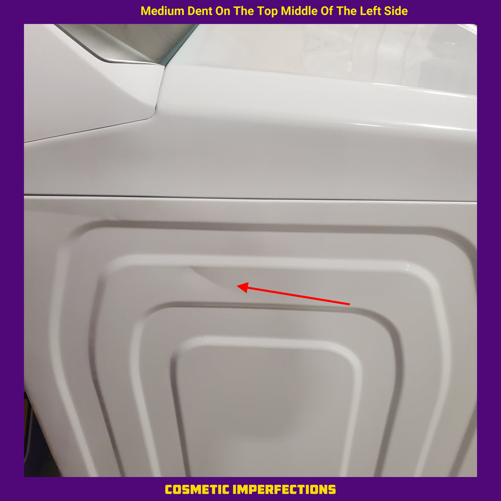 Pictures of Samsung White Electric 7.4 Cu. Ft. Dryer with Sensor Dry and Reversible Door DVE50R5200W - Scratch and Dent (Minor) - Neu Appliance Outlet - Discount Appliance Outlet in Austin, Tx