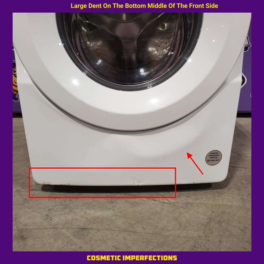 Whirlpool White Closet Depth Front Load 4.3 Cu. Ft. Washer with Intuitive Controls and Single Load Dispenser WFW560CHW - Scratch and Dent (Major)