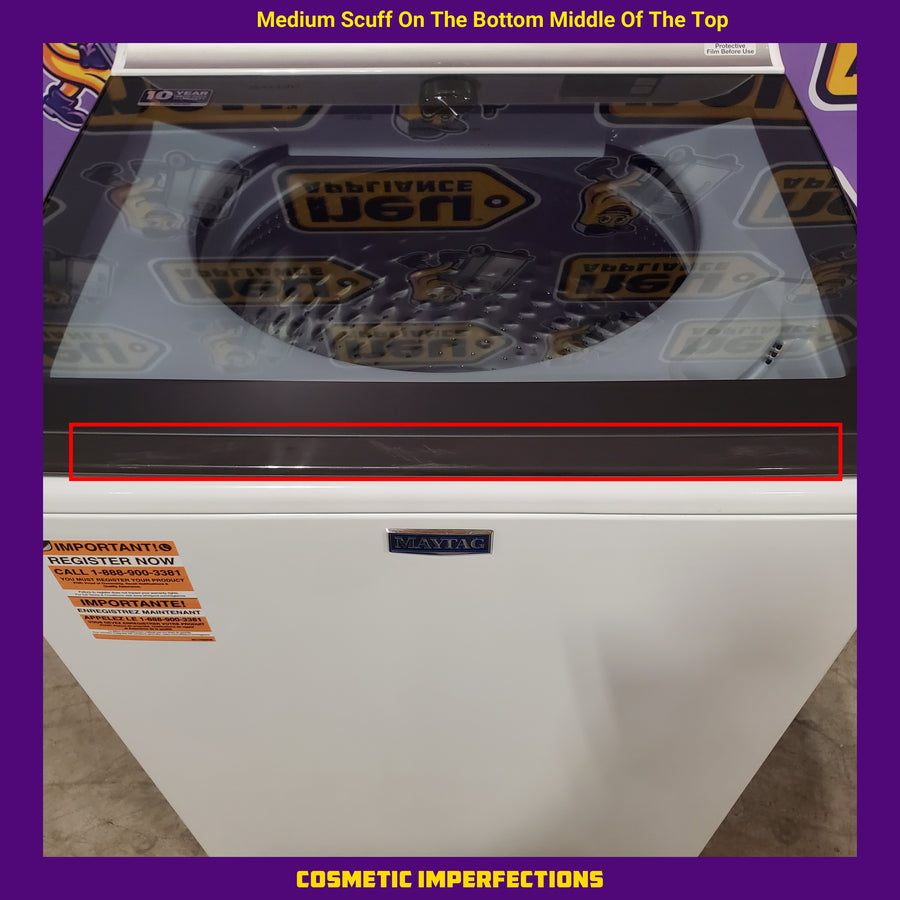 Maytag Top Load 4.8 cu ft Washer with Deep Fill and Slow-Close Glass Lid MVW6200KW - Scratch & Dent (Moderate) and Maytag 7.0 cu. ft Top Load Gas Dryer with Moisture Sensing 16219 - MGD6200KW - Scratch and Dent (Minor)