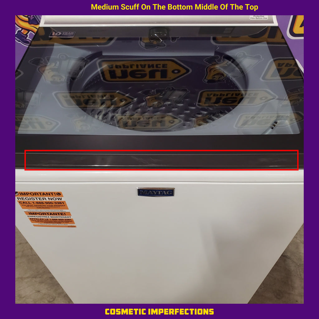 Pictures of Maytag Top Load 4.8 cu ft Washer with Deep Fill and Slow-Close Glass Lid MVW6200KW - Scratch & Dent (Moderate) and Maytag 7.0 cu. ft Top Load Gas Dryer with Moisture Sensing 16219 - MGD6200KW - Scratch and Dent (Minor) - Neu Appliance Outlet - Discount Appliance Outlet in Austin, Tx