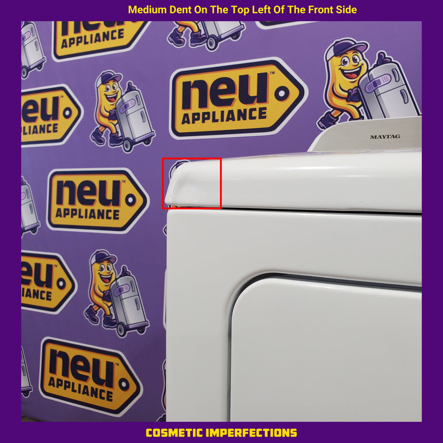 Maytag Top Load 4.8 cu ft Washer with Deep Fill and Slow-Close Glass Lid MVW6200KW - Scratch & Dent (Minor) and Maytag 7.0 cu ft Electric Dryer with Moisture Sensing and Quick Dry Cycle 16231 - MED6200KW - Scratch & Dent (Moderate)