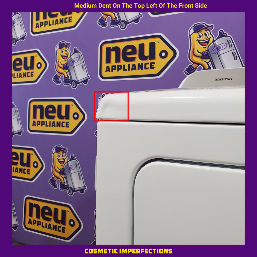 Maytag Top Load 4.8 cu ft Washer with Deep Fill and Slow-Close Glass Lid MVW6200KW - Scratch & Dent (Minor) and Maytag 7.0 cu ft Electric Dryer with Moisture Sensing and Quick Dry Cycle 16231 - MED6200KW - Scratch & Dent (Moderate)