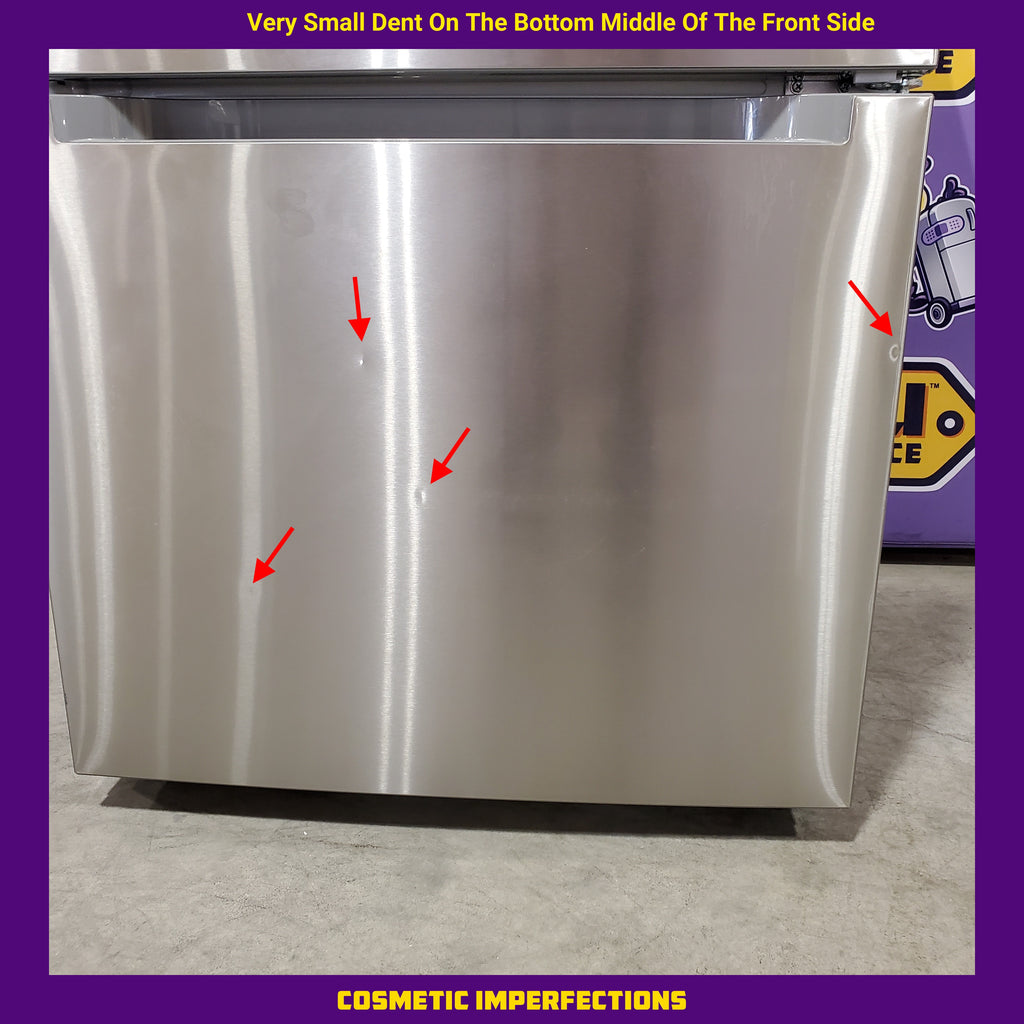Pictures of Midea 18.7 cu. ft. Garage Ready Bottom-Freezer Refrigerator in Stainless Steel 30134SD208 - MRB19B7AST - Scratch & Dent (Major) - Neu Appliance Outlet - Discount Appliance Outlet in Austin, Tx
