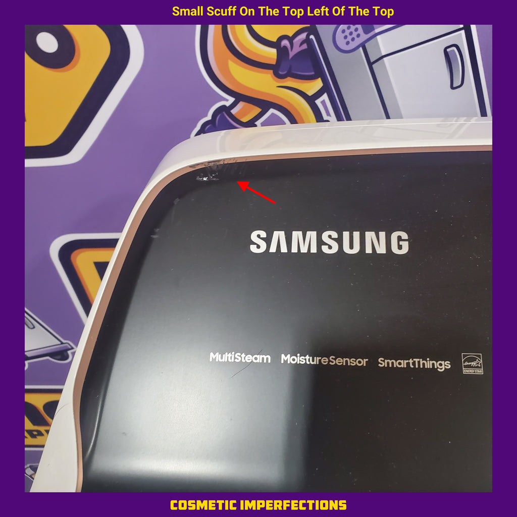 Pictures of Samsung Smart Electric 7.4 Cu. Ft. Dryer with Steam Sanitize in White 1CR04033 - DVE55CG7500E - Certified Refurbished - Neu Appliance Outlet - Discount Appliance Outlet in Austin, Tx