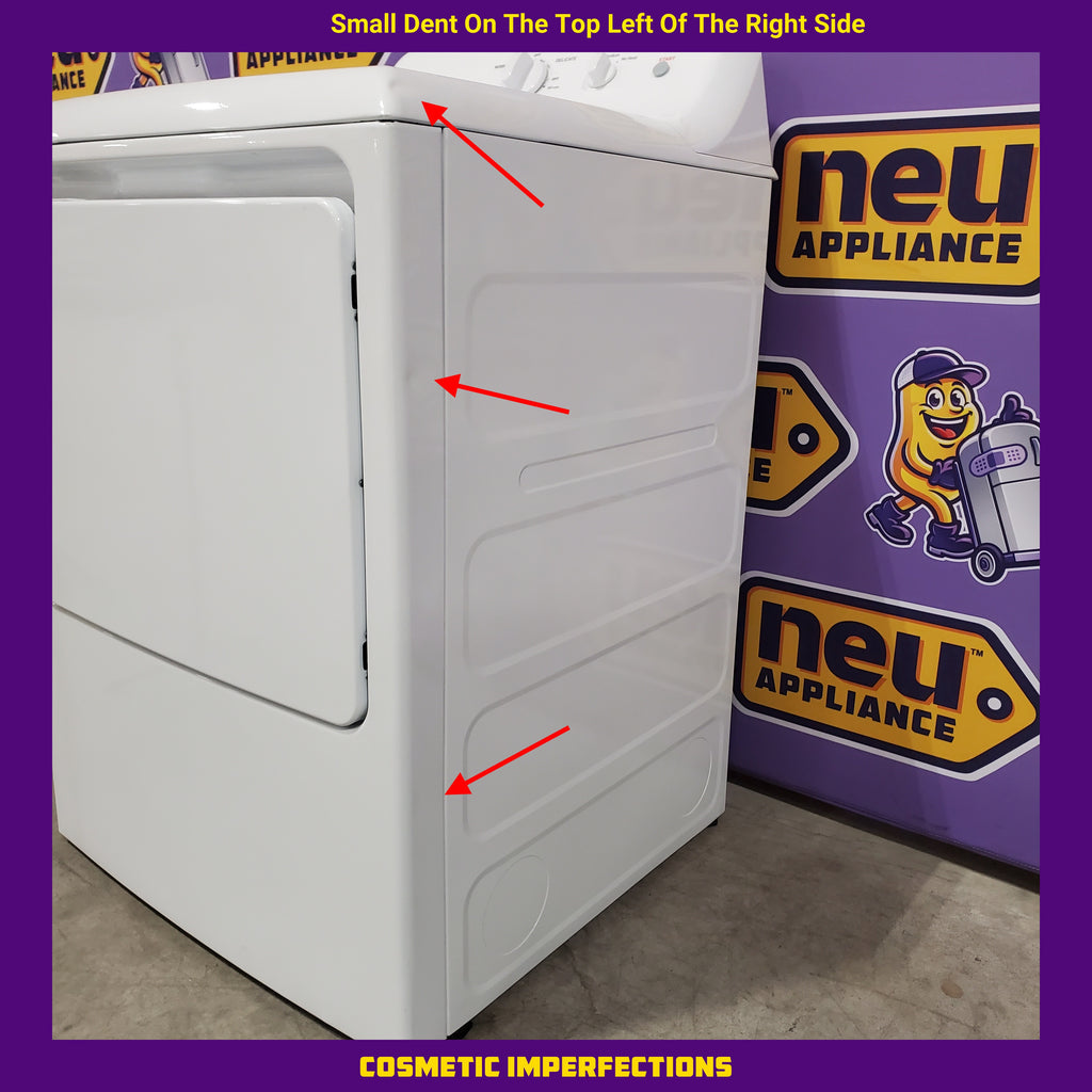 Hotpoint 6.2 cu. ft. Capacity Electric Dryer with Up To 120 ft. Venting and Shallow Depth 25137SD712 - HTX26EASWWW - Scratch & Dent (Minor)