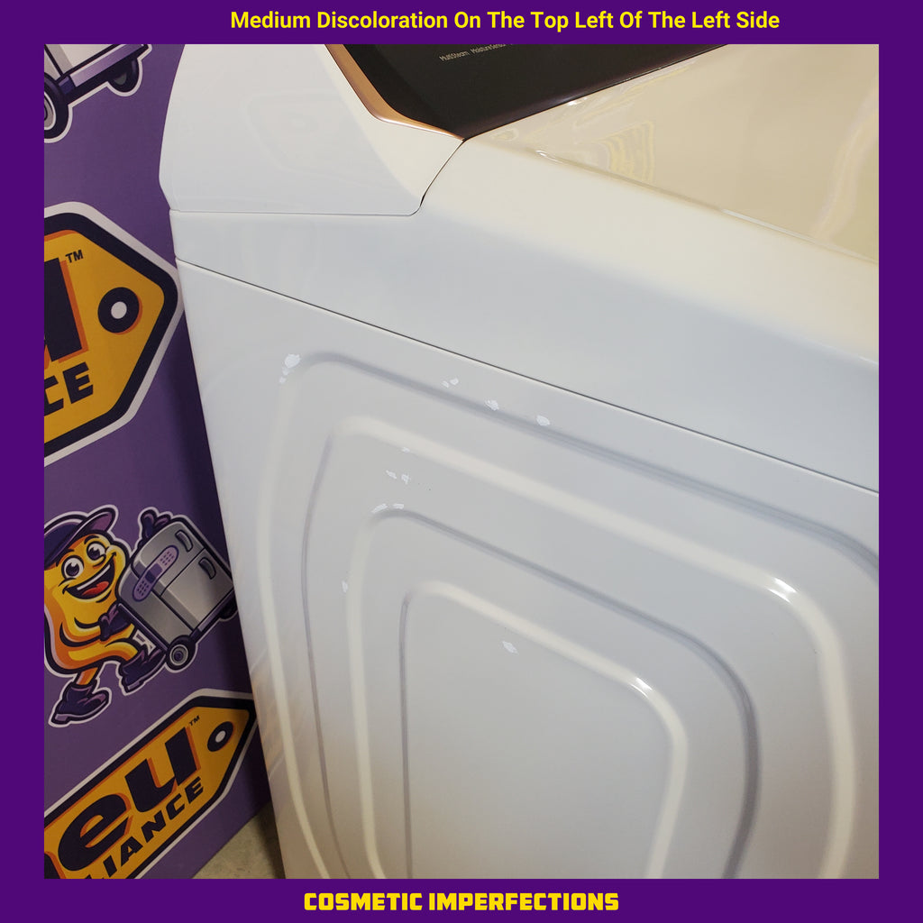 Pictures of Samsung Smart Top Load 5.5 Cu. Ft. with Auto Dispense Washer WA55CG7500AE - Open Box and Samsung 7.4 cu. ft. Vented Smart Gas Dryer in Ivory with Steam Sanitize+ DVG55CG7500E - Scratch & Dent (Minor) - Neu Appliance Outlet - Discount Appliance Outlet in Austin, Tx