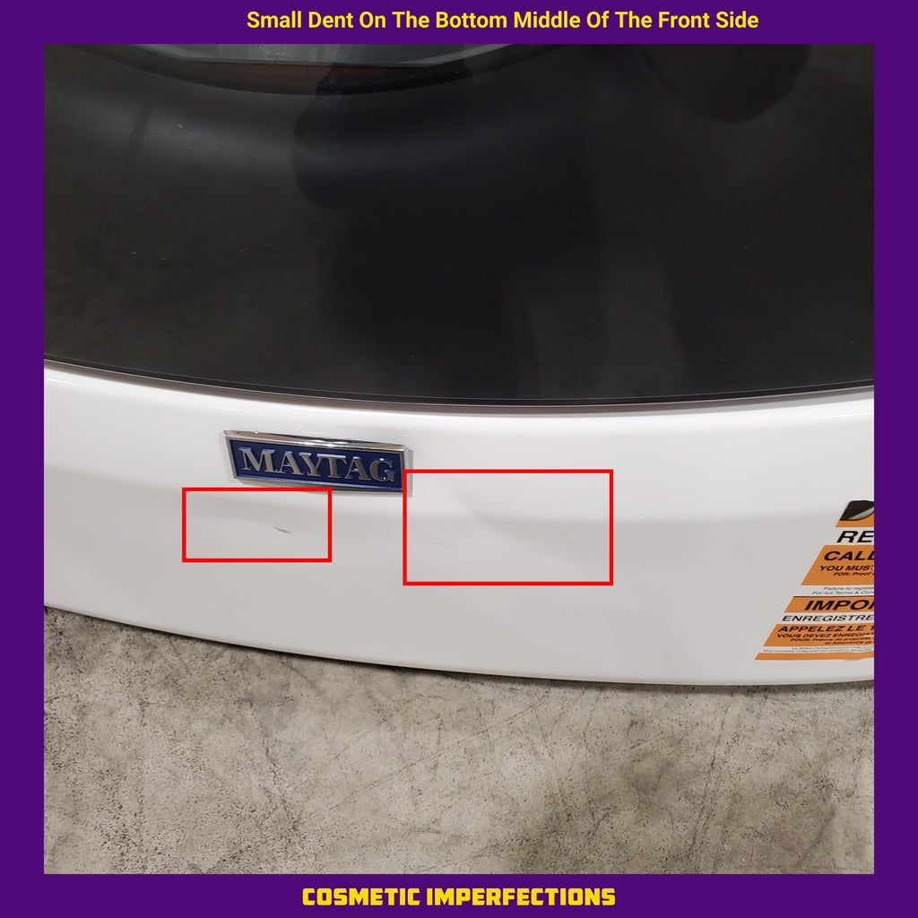Pictures of Maytag 4.5 cu. ft. Front Load Washer with Extra Power and 12-Hr Fresh Spin™ Option MHW5630HW - Scratch & Dent (Minor) and Maytag Front Load 7.3 Cu. Ft. Electric Dryer with Extra Power and Quick Dry Cycle MED5630HW - Scratch & Dent (Minor) - Neu Appliance Outlet - Discount Appliance Outlet in Austin, Tx