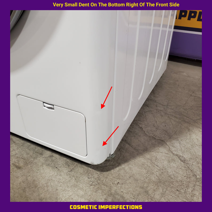 LG 2.4 cu.ft. Compact Front Load Washer with Built-In Intelligence WM1455HWA - Scratch & Dent (Minor) and LG 4.2 cu.ft. Smart wi-fi Enabled Compact Front Load Dryer with Dual Inverter HeatPump™ Technology 16215 - DLHC1455W - Open Box