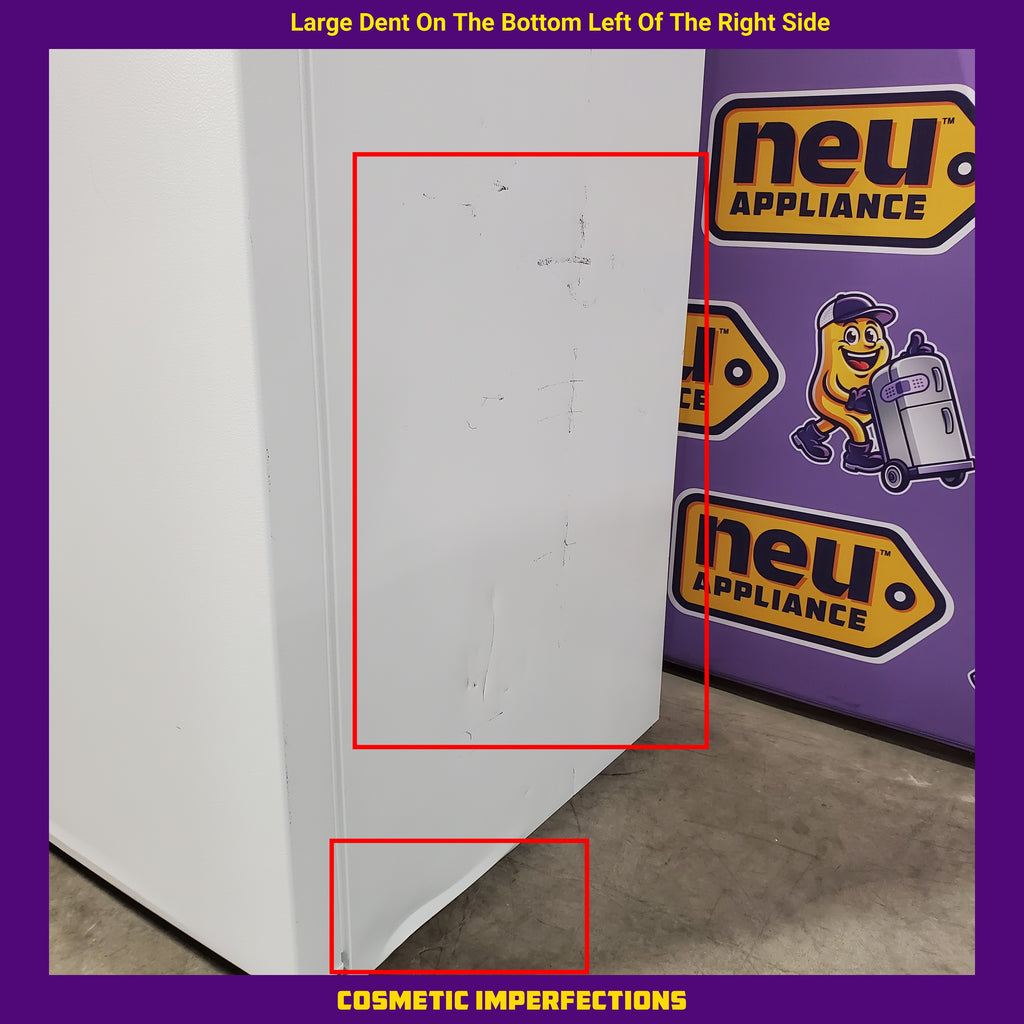 Vissani 18.1 cu. ft. Top Freezer Refrigerator with Adjustable Glass Shelving in White, Garage Ready 251310SD901 - MDTF18WHR5 - Scratch & Dent (Moderate)