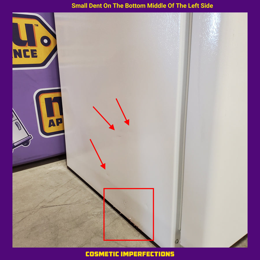 GE® 16.6 Cu. Ft. Top-Freezer Refrigerator in White 25139SD772 - GTS17DTNRWW - Scratch & Dent (Major)