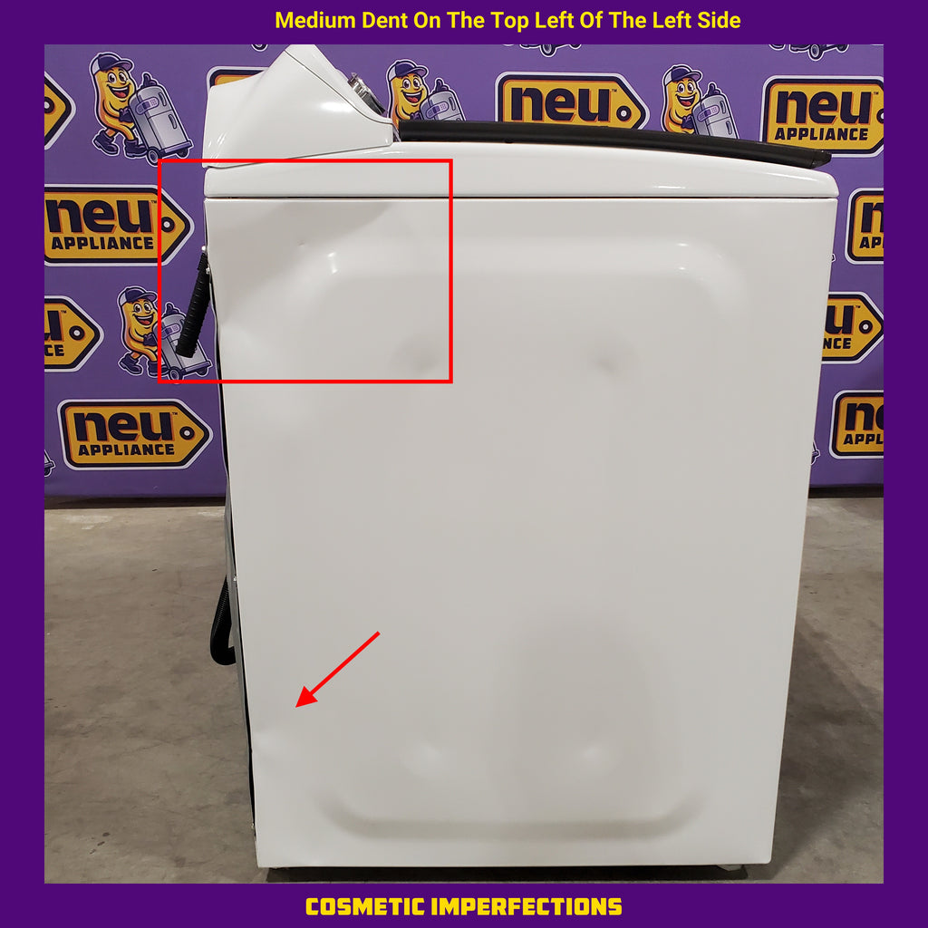 Pictures of Maytag Top Load 4.8 cu ft Washer with Deep Fill and Slow-Close Glass Lid MVW6200KW - Scratch & Dent (Minor) and Maytag 7.0 cu ft Electric Dryer with Moisture Sensing and Quick Dry Cycle 16173 - MED6200KW - Scratch & Dent (Minor) - Neu Appliance Outlet - Discount Appliance Outlet in Austin, Tx