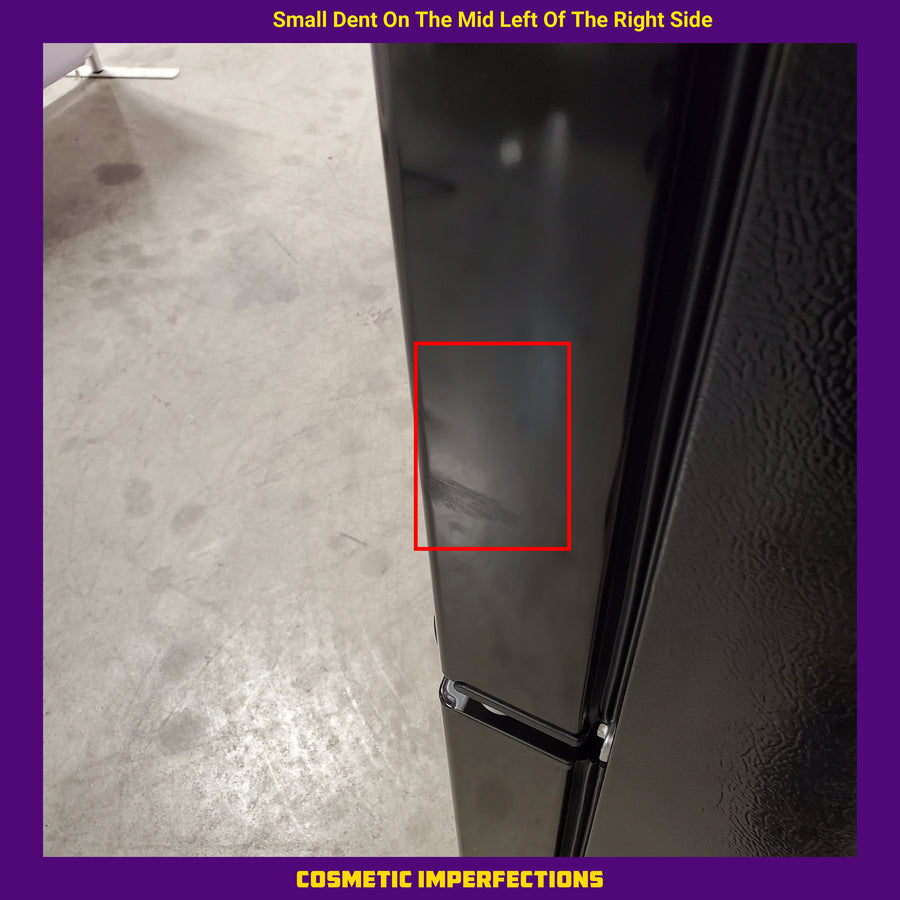 GE 18.6 cu. ft. French Door 33" Inch Wide Refrigerator in Black, Counter Depth ENERGY STAR GWE19JGLBB - Scratch & Dent (Minor)